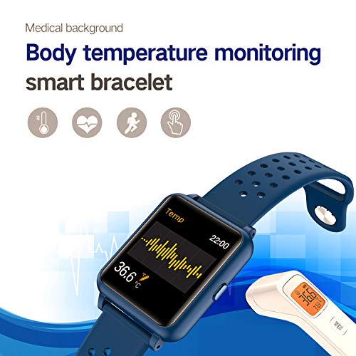 Honorall Relógio inteligente Rastreador de Fitness Monitor de Freqüência Cardíaca Temperatura Corpor