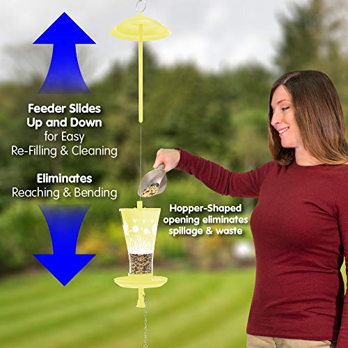 The Effort-Less Effortless Classic 6-Cup Mixed Seed Birdfeeder With Decal – Yellow #TOP2