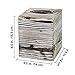 Supla Rustic Wood Square Tissue Box Cover Tissue Holder Torched Barnwood Wooden Tissue Paper Cube Box with Slide-Out Bottom Panel 5.5