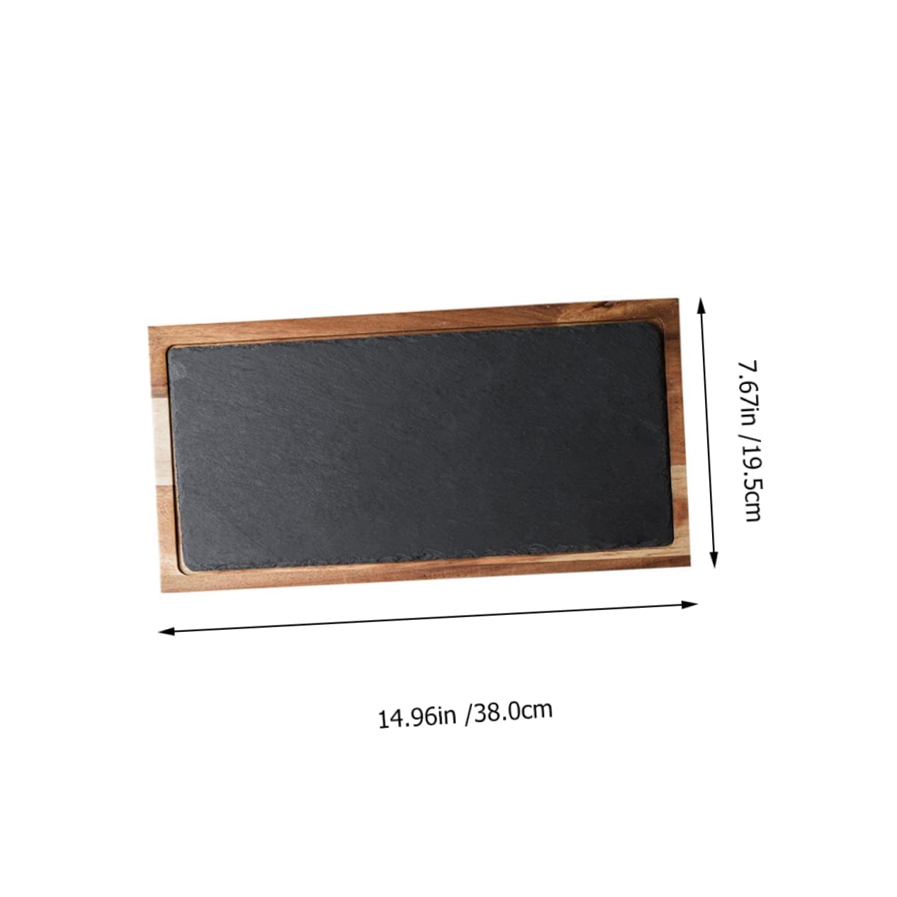 1 Pieza Bandeja De Cocina Occidental Con Servicio Bandejas Placas Para Servir Elegante Lámina Bandeja Platos Tablas De Embutidos Bandeja Decorativa Junta Negro Acacia