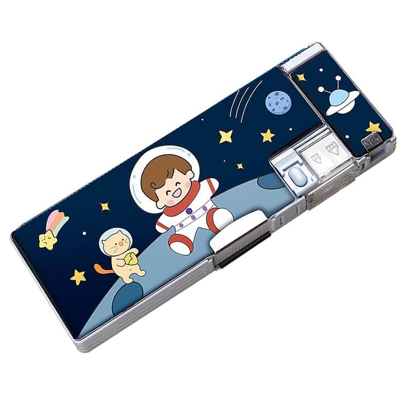 Image of Multifunctional Pencil Box for Kids, Space Compass Box, Kids Pencil Box for Girls, Magnetic Pencil Box for Girls, Girls Pencil Pouch, Pop up Pencil Box, Gifts for Boys & Girls