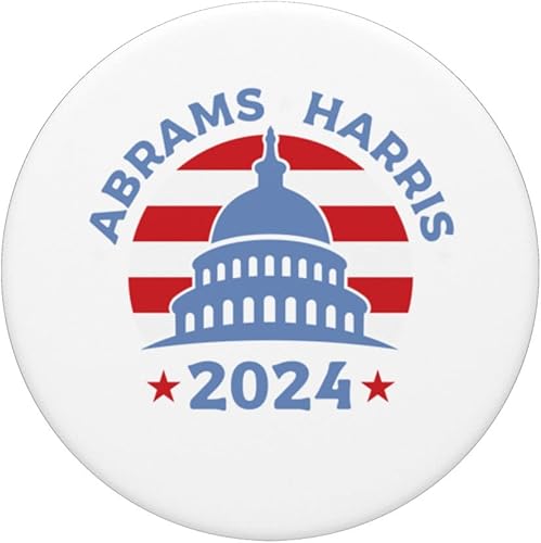 Miniatura 3 de Political Democrat Abrams Harris 2024 Presidential Election PopSockets Swappable PopGrip