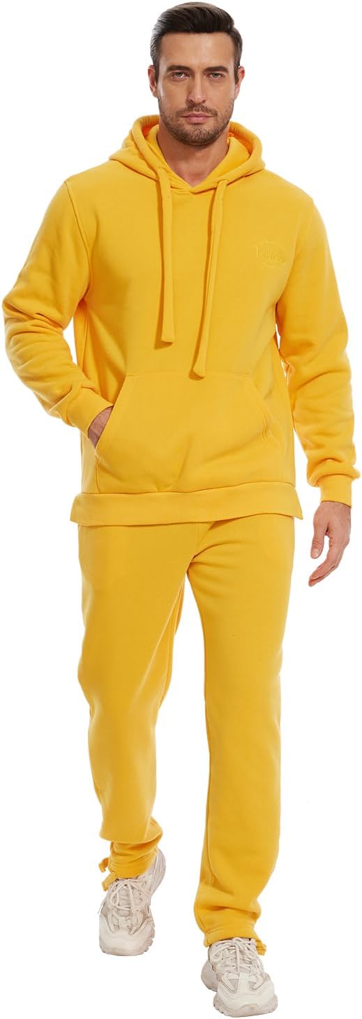 Tanderin Men’s Tracksuits Sweatsuits for Men Sweat Track Suits 2 Piece Casual Athletic Jogging Warm Suits With Pockets