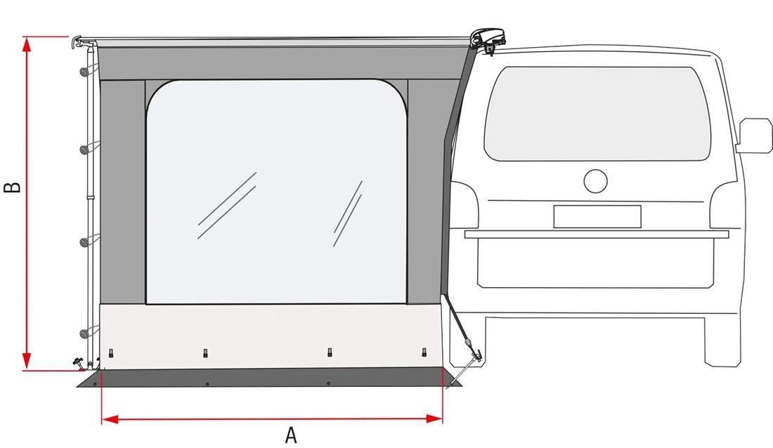 Fiamma Side W Pro Seitenwand für Markise F40van Wand Sichtschutz Sonnenschutz Windschutz Markise Auto & Motorrad