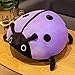 hokkk 40-80 cm Simpatico Peluche Coccinella Colorata Coccinella Insetto Bambola Cuscino Cuscino Regalo di Compleanno per Bambini 60 cm Viola