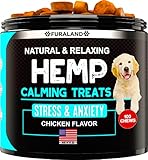 Hemp Calming Chews for Dogs with Anxiety and Stress - Dog Calming Treats - Storms Barking Separation...