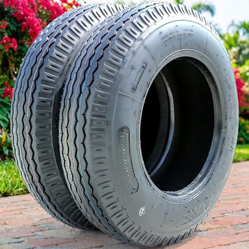 Set of 2 (TWO) Grandforce GF704 Premium Mobile Home Trailer Tires-ST8-14.5 8X14.5 Load Range G LRG 14-Ply BSW Black Side Wall