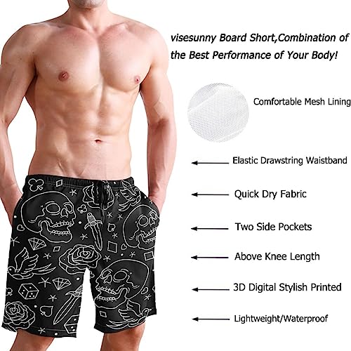 visesunny Cool Men's Novelty Beach Shorts Quick Dry Swimwear Sports Running Swim Board Shorts Bathing Suits Multicolor2