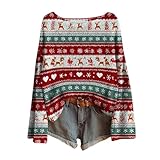 S’accorde magnifiquement avec un jean et des bottes pour un look de Noël décontracté, ou avec un short et des chaussettes hautes pour un style oversize sexy.