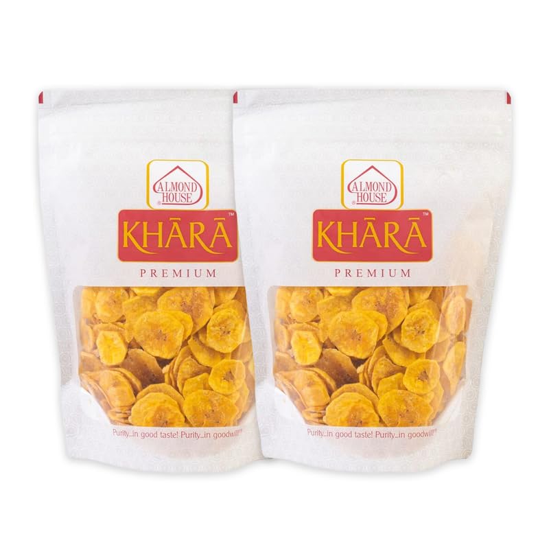 Almond House Banana Chips | Made With Coconut Oil | Crispy & Fresh Chips | Party Time Snacks | Premium Namkeen | Healthy Snacks | No Palm Oil | Ready To Eat | Pack 2-200g Each (B09YH67LRP) Amazon Price History, Amazon Price Tracker