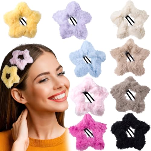 Joez Wonderful 9pcs Pinzas de Estrella Peludas de Colores miniatura 1
