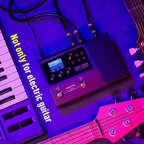 Valeton Guitar Pedal Multi-Effects Processor with Expression Pedal Guitar Bass Amp Modeling IR Cabinets Simulation Multi Language Stereo OTG USB Audio Interface with Footswitch Toppers GP-100 - Image 3