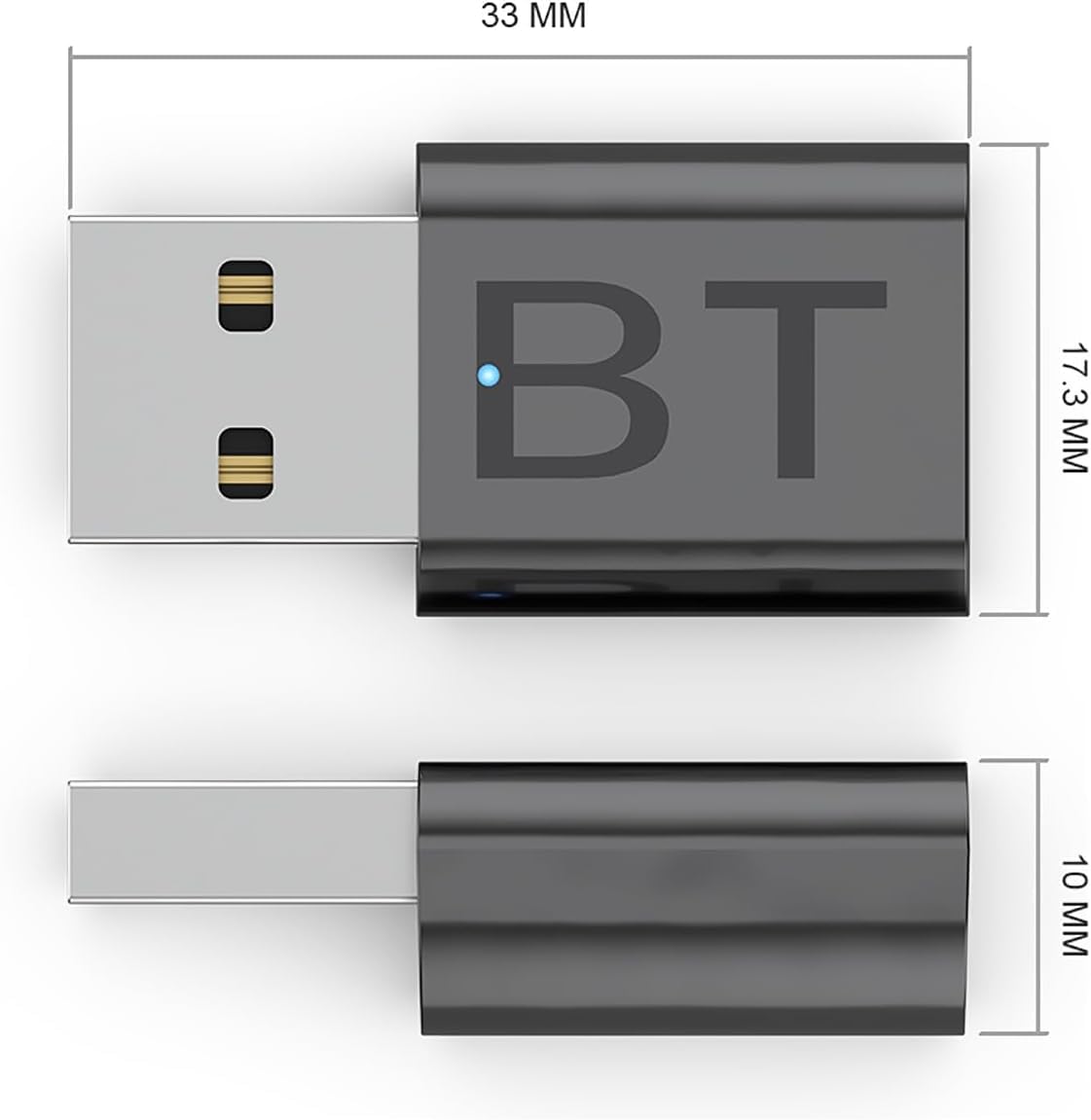 Zestaw samochodowy USB Bluetooth, mini adapter odbiornika Bluetooth 5.4 2 w 1 do muzyki samochodowej/audio stereo, Plug and Play, (Aux in) z kablem 3,5 mm