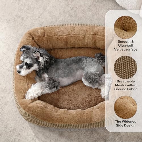 Image of INVENHO Dog Bed Medium Size, Orthopedic Warming Soft Calming Sleeping Durable with Anti-Slip Bottom