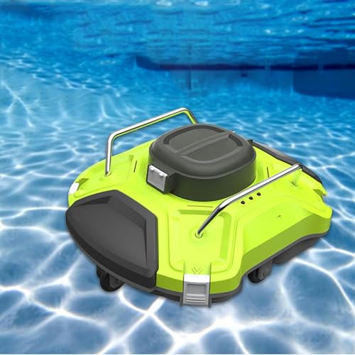 WQZzjm Limpiafondos para Piscinas al Aire Libre, Aspirador de Piscina con filtros de 200 μM, para Piscinas