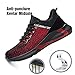 UCAYALI Steel Toe Work Shoes for Men Women Fashion Anti-Smashing Puncture Proof Lightweight Construction/Restaurant Shoes Safety Footwear for Hard Work Red 11 Women/9 Men
