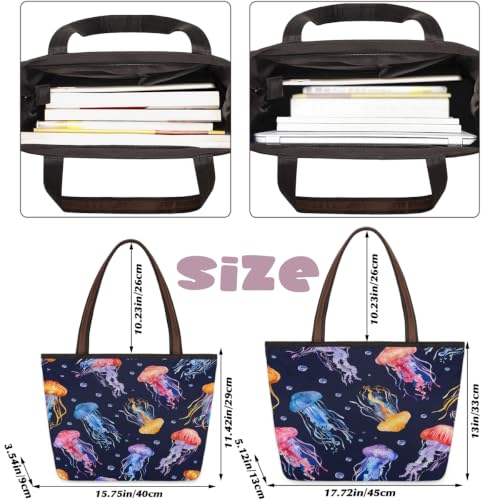 Sac fourre-tout méduse grand sac à main décontracté en polyester - 3