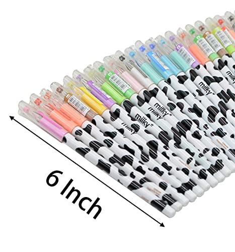 Pack 12 bolígrafos gel diseño vaca colores variados miniatura 4