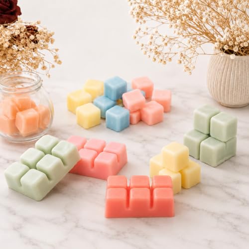 Image of UCC Fall Wax Melts, Premium Plant Based Natural Autumn Soy Scented Melts Cubes, Wax Melts Tarts, Colored Wax Melt - 4 Pack