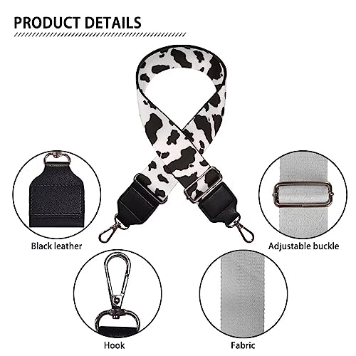 Image of Adjustable Purse Strap for Women, Crossbody Wide Handbag Strap Replacement, Sturdy Bag Strap with Silver Hardware