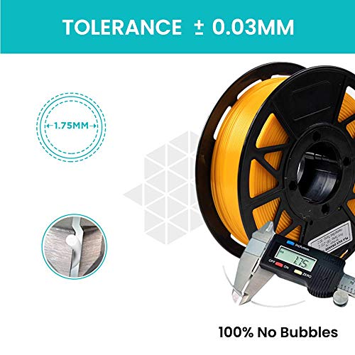 Image of Tesseract Premium PLA + 1.75mm 3D Printing Filament | Dimensional Accuracy + /- 0.03mm | Compatible with Most FDM Printers | 1 KG 3D Printer Filament - PLA Silk Orange (Quantity 1)