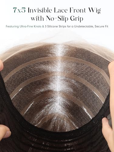 Image of 7x4 HD Swiss Lace Front Wig for White Women, Blonde Straight 100% Remy Human Hair Bob Wig for Daily Use (20 Inch)