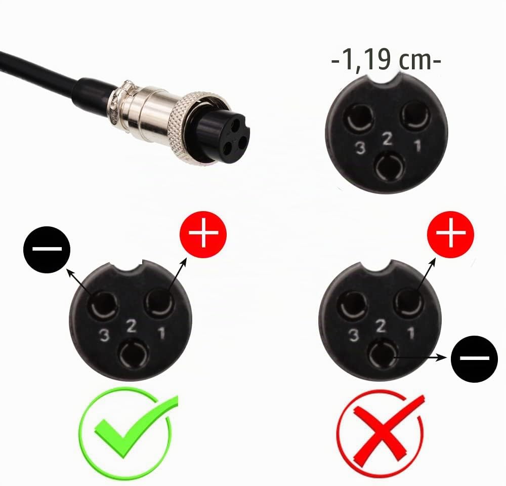 Caricatore per batteria da 54,6 V Caricatore della batteria 48V al litio Caricabatteria per Bici elettrica Scooter Gx16 Connettore