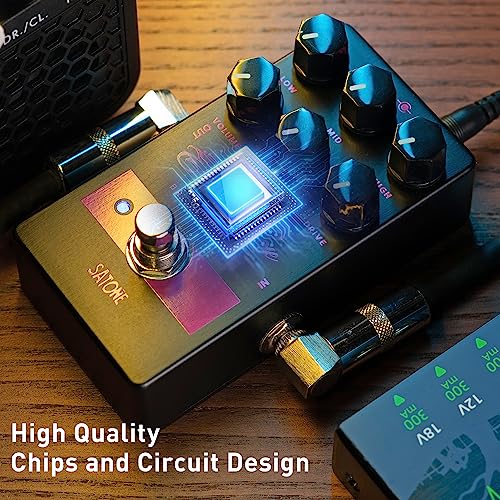 Satone S812 English Rose British Chime Electric Guitar Effect Pedal - Bell-like Tone Transform Effect Preset Acoustic Metal Pedal with True Bypass - Image 4