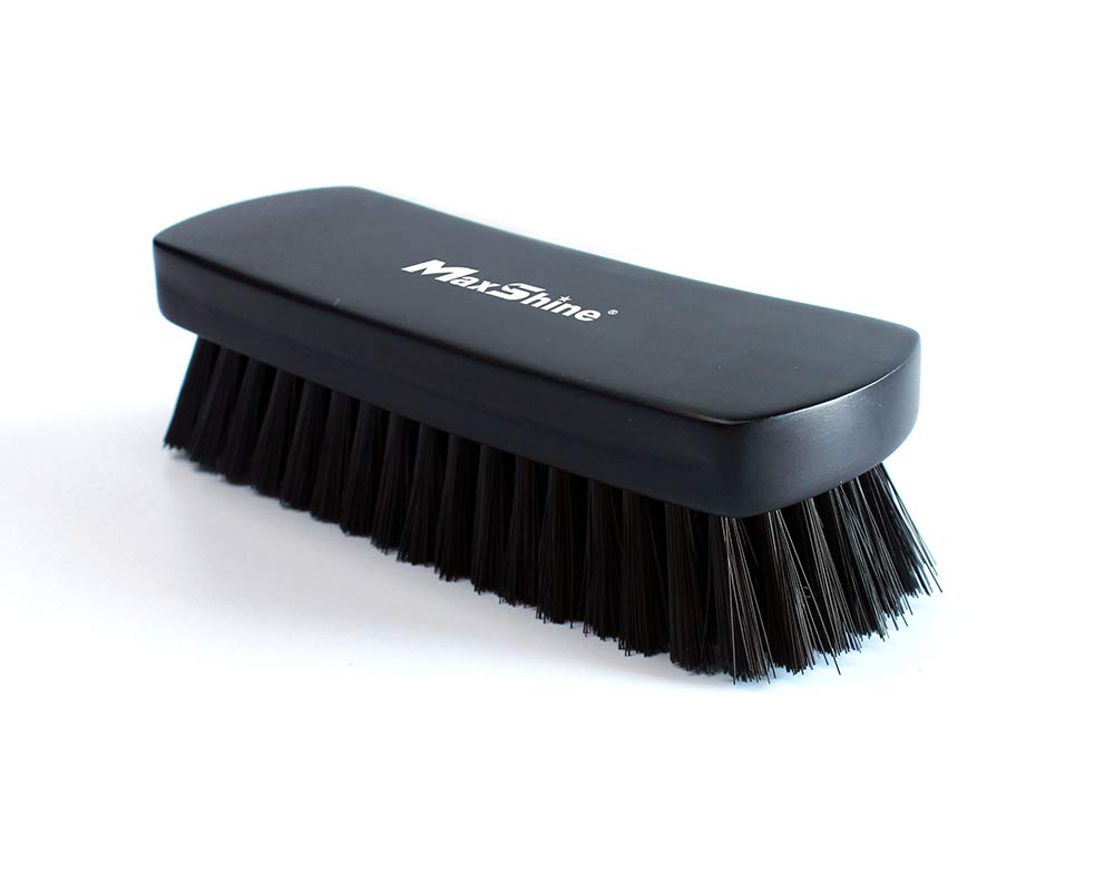 Maxshine Cepillo de limpieza de cuero y textil negro.