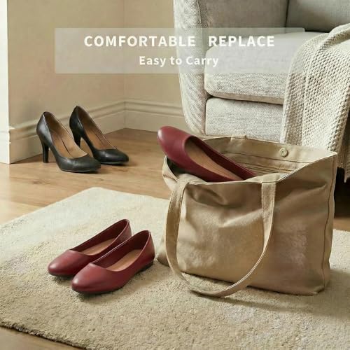Image of Women's Ballet Flats Shoes Comfortable PU Leather Dress Slip on Shoes Teacher Business Casual