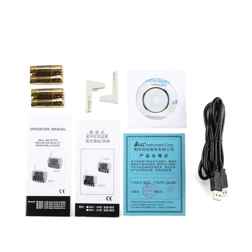 az8088 sehr präziser Multifunktions-LCD Display USB Temperatur und Luftfeuchtigkeit Recorder Alarm für Apotheken Lager Familie und Company