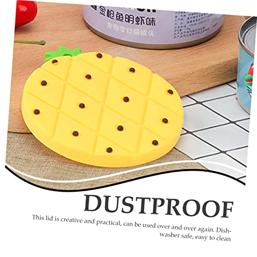 Cabilock 2Pcs Silicone Canning Convenient Lids Can Household Cat Replacement Canned Pet Protector Lid For Shaped Cats Covers Container Good Food Topper Mason Dog Cover Spoons Shape Jar #TOP1