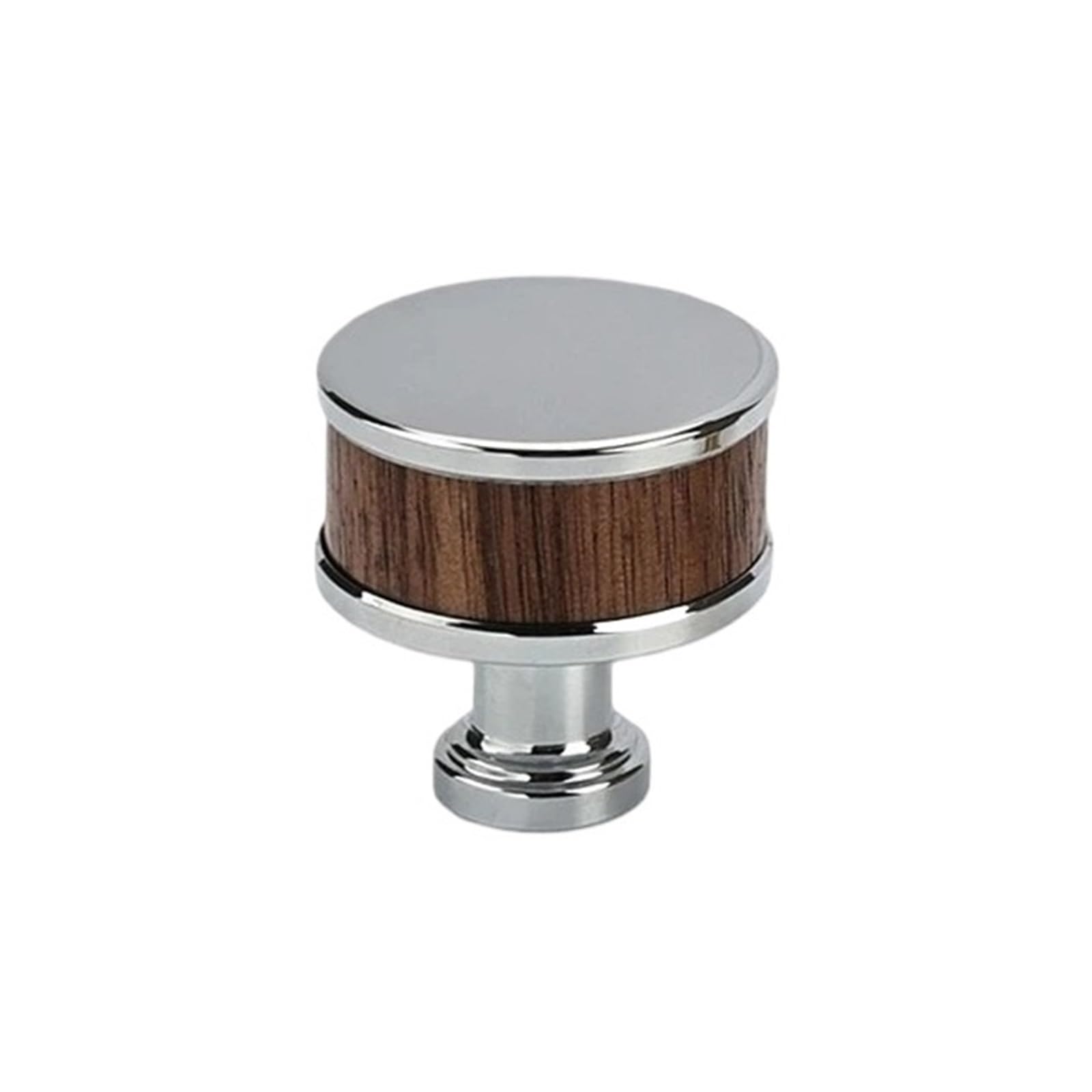 Round Cabinet Knob, For Drawer Furniture, Walnut Brass Single Hole Gold