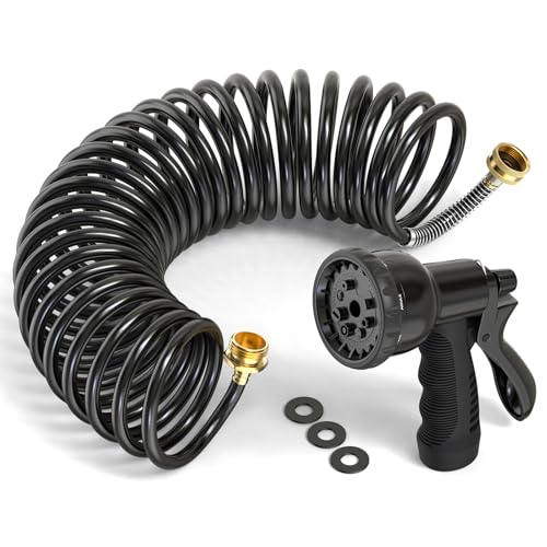 GASHER 25FT Expandable Garden Hose with Spray Nozzle