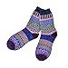 JOYCA & CO. 3-5 Pairs Womens Multicolor Fashion Warm Wool Cotton Thick Winter Crew Socks (Double Heart)