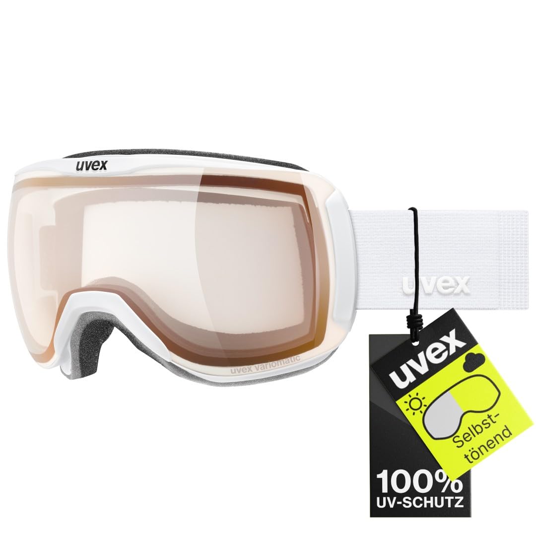 uvex downhill 2100 pro V - stylische, selbsttönende Skibrille mit Anti-Fog-Beschichtung und dreilagiger Schaumauflage für Damen und Herren