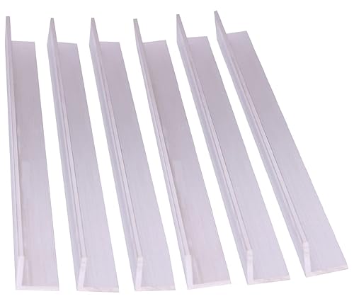 VERNUOS 6 piezas de ángulo de aluminio 6061 de 1 x 1 x 1/8 pulgadas, 12 pulgadas de longitud, molino T6511, 1/8 pulgadas de grosor