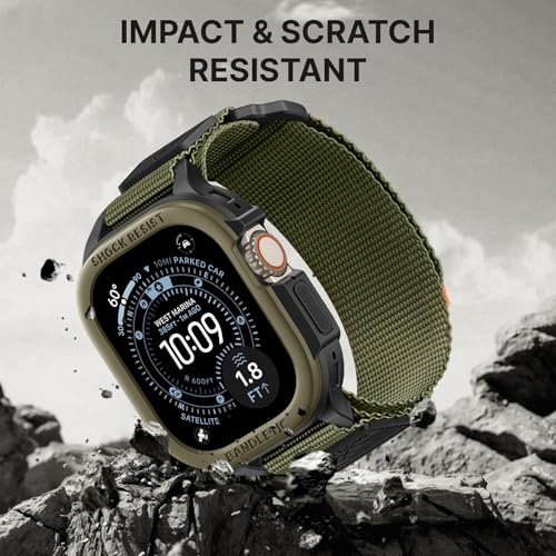 Image of Bandletic Rugged Case with Band Compatible with Apple Watch 49mm(Ultra 3 /2 /1),46mm(Series 11 /10), 45mm(Seriess 9 /8 /7),44mm(SE3 /SE2 /SE /6 /5 /4), Protective Cover Sport Accessories for iWatch Men
