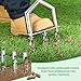 Manual Push Core Aerator Lawn Tool: Semi-Assembled Lawn Aerator with 3 Replaceable Hollow Tine - Yard Aeration Tool for Lawn Grass Plug Air Aerators, Handheld Lawn Care Coring Soil Aerator - Blue