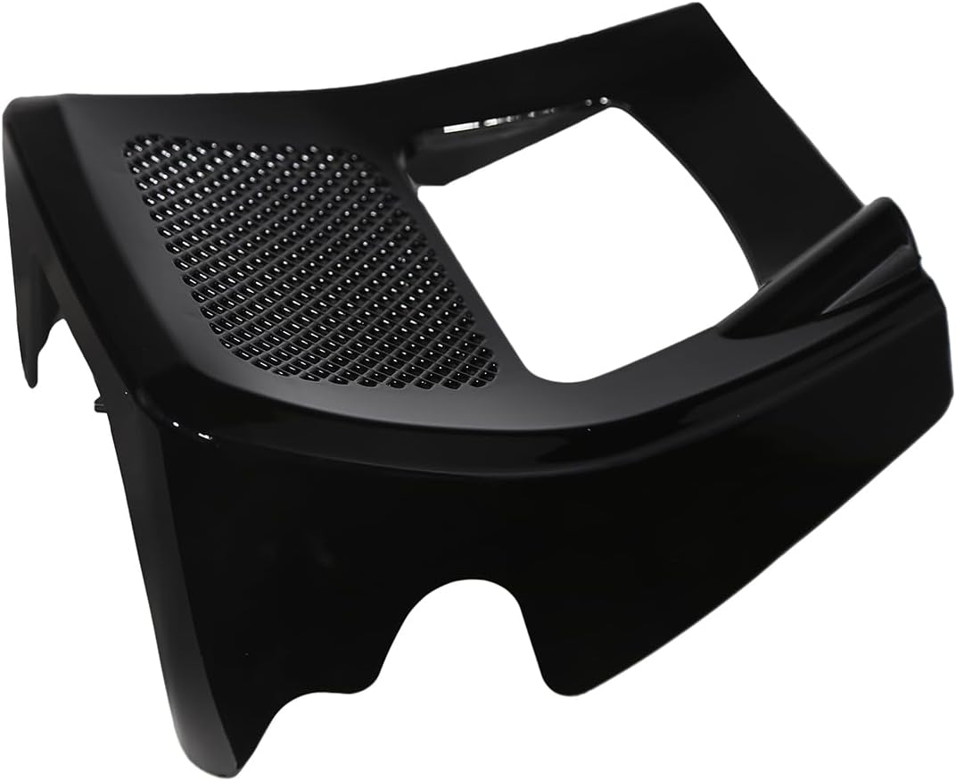 Gloss Black Chin Spoiler Fairing Radiator Cover Compatible for Harley Touring Street Road Glide FLHX FLTR 2017-2023