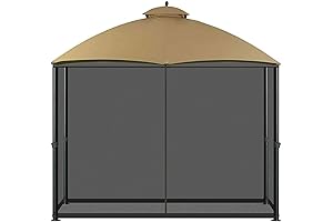 10x10 Canopy Mosquito Netting: Repel Bugs with COWVIE Gazebo Sidewalls