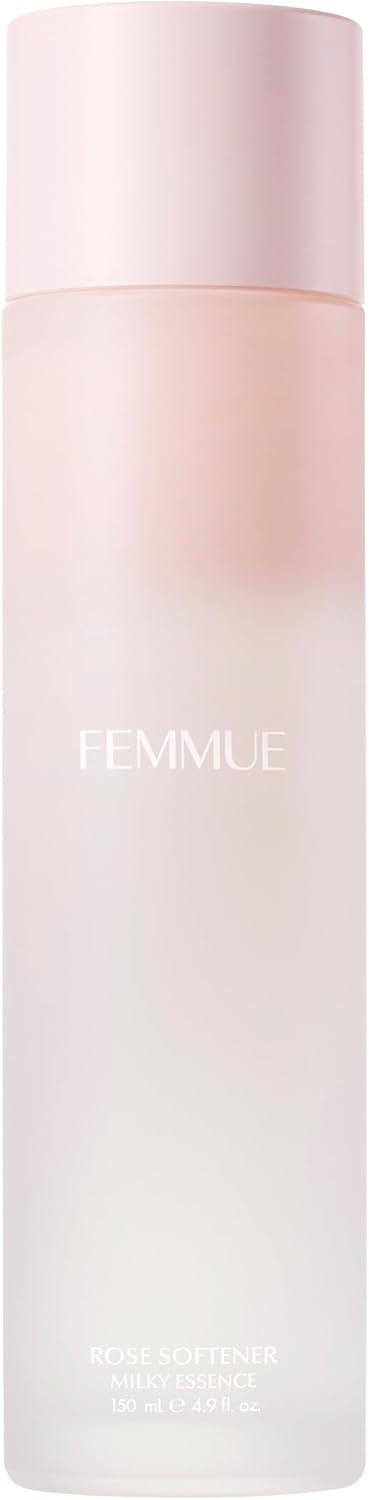 FEMMUE Rose Softener Milky Essence | Hydrating Face Toner | with Hyaluronic Acid & Rose Oil to Help Soften, Plump, and Nourish Skin | Korean Beauty Skincare