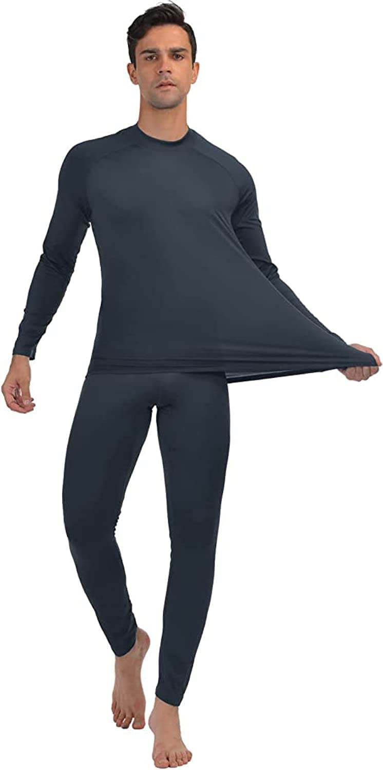 adesh anusaar Bunex Men's Fleece Winter Body Warmer Thermal Top Pajama and Bottom Suit Combo Set-picture-18