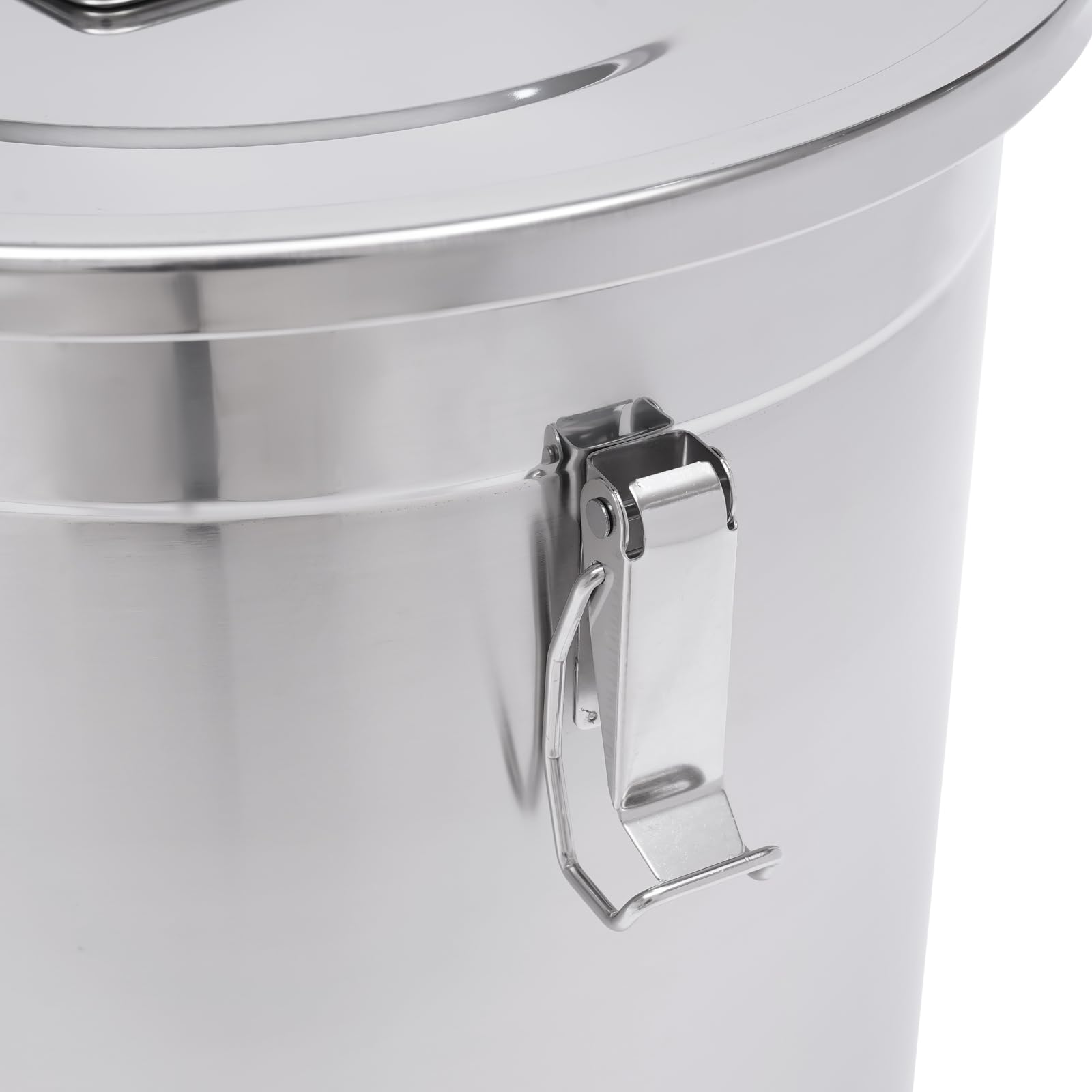 Recipiente hermético de acero inoxidable, 6 L, 21 L, 33 L, 48 L, hermético, para alimentos, cilindro para harina, recipiente hermético con tapa (33 L)
