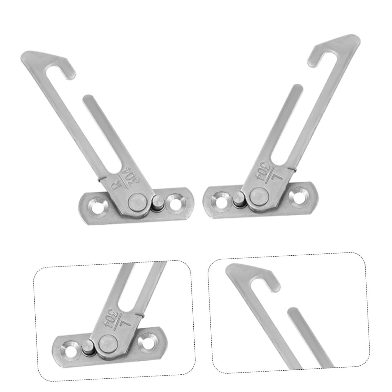 VILLCASE 12 pièces Limiteur de Fenêtre Acier Inoxydable Serrure de Sécurité Garçon Fille pour Fenêtres Coulissantes Installation Facile sans Perçage Protection Intrusion Silencieuse et