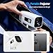 ZOOTEALY Mini Projector with Wifi and Bluetooth: Support 4K 1080P Portable Movie Projector Built-in Apps & Speaker - Auto Keystone Correction - 270° Rotatable Video Proyector for Bedroom Home Theater