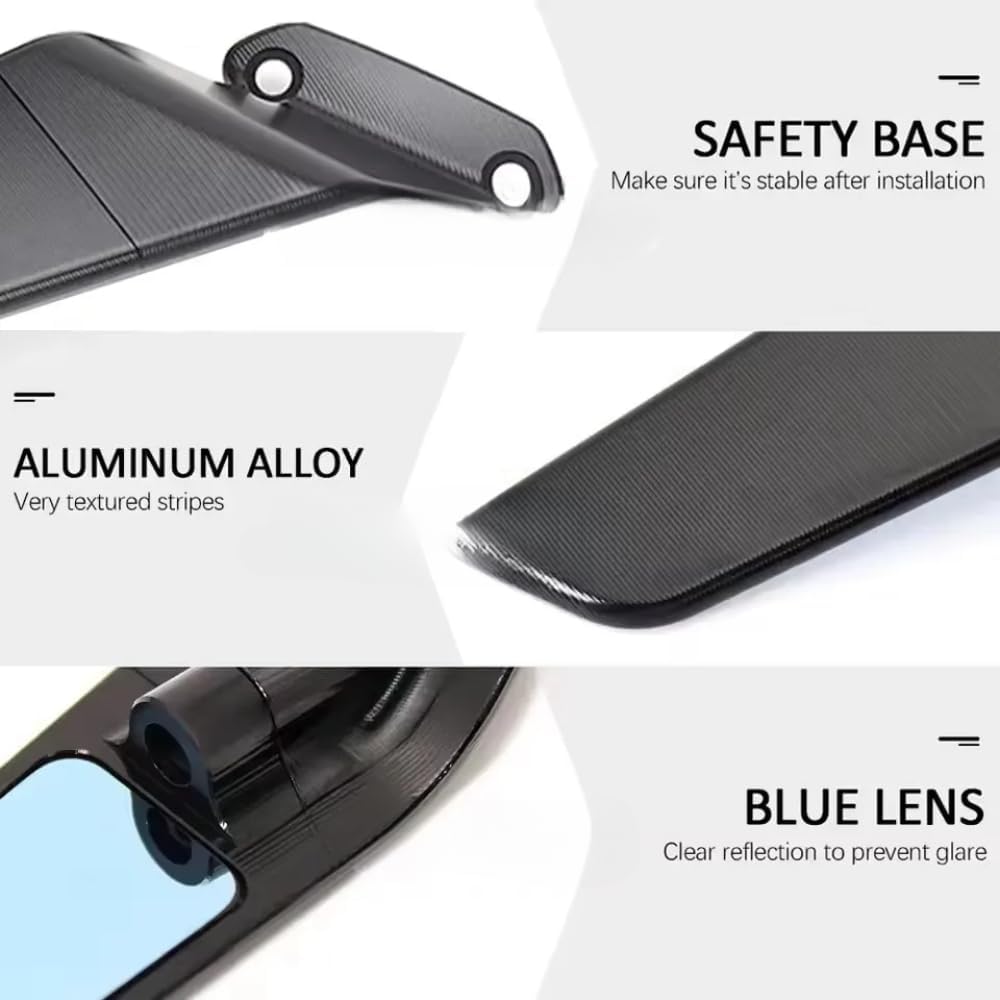 For RS457 rs457 2025 2024 New Motorcycle Stealth Mirrors Accessories Mirrors Sports Adjustable Wing Rear View Mirror