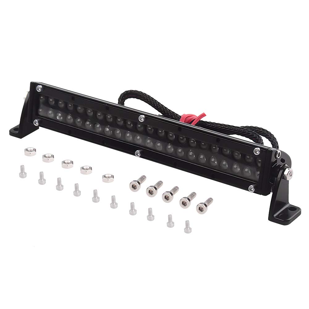 Injora White Rc Led Light Bar 44Er Leds Rc Light Bar For 1:10 Rc Crawler Axial Scx10 D90 Tamiya Cc01 Traxxas Trx-4 Trx4