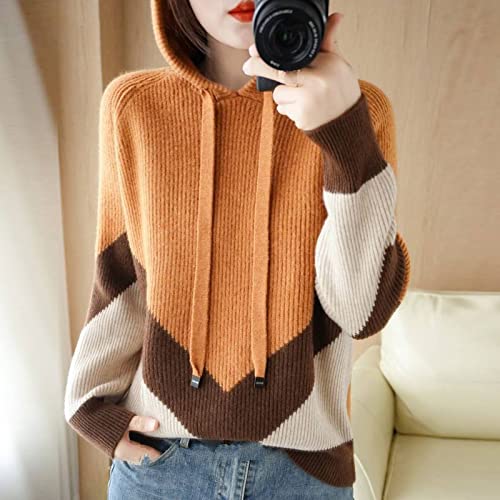 Chemise à capuche femmes sweatshirts de couleur unie pull ample automne hiver