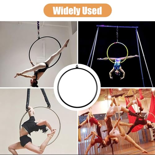 Aerial Lyra Hoop Kit, Aro Aéreo de Hierro Negro 90 cm miniatura 4